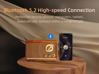CHOYONG R1 Walnut Solid Wood Bluetooth Speaker