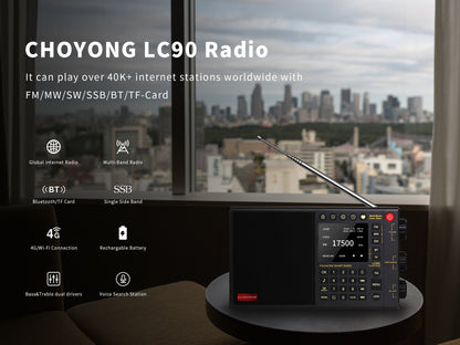 朝元LC90全頻段網絡智能收音機（支持SSB和語音選廣播）