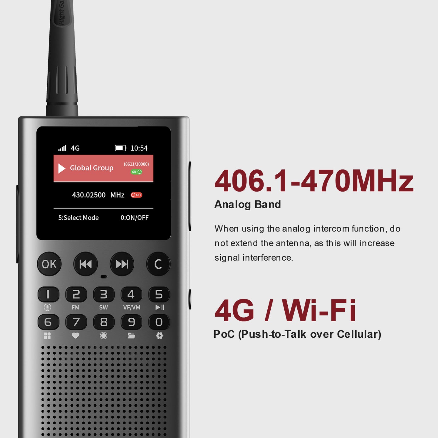 CHOYONG WT2 Multi-Functional Walkie Talkie