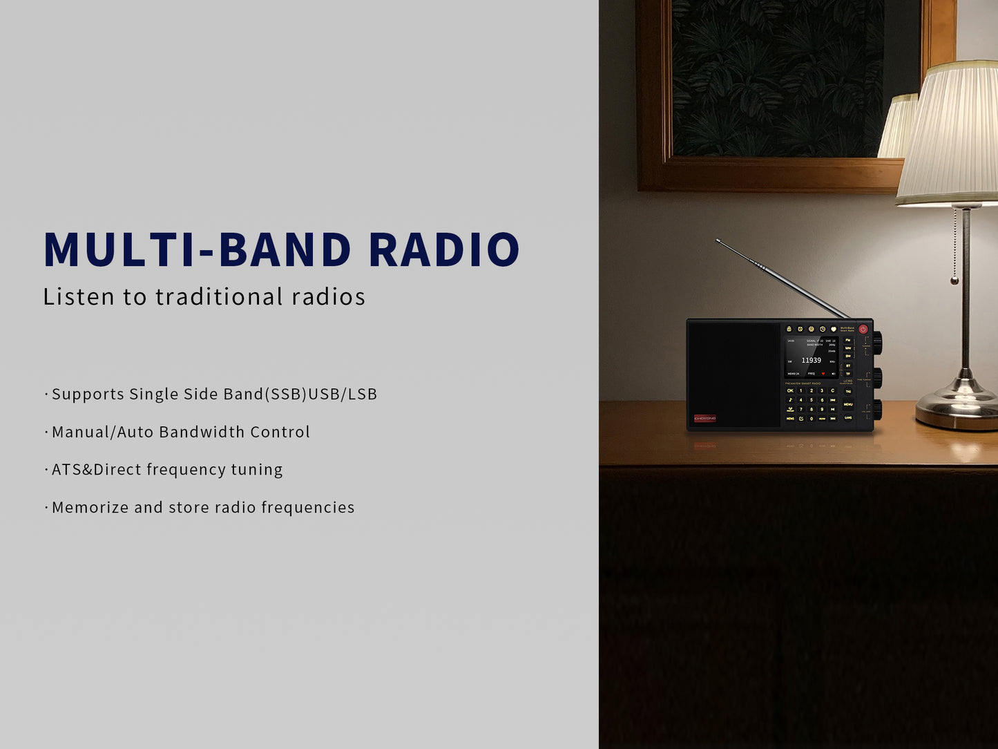 朝元LC90全頻段網絡智能收音機（支持SSB和語音選廣播）