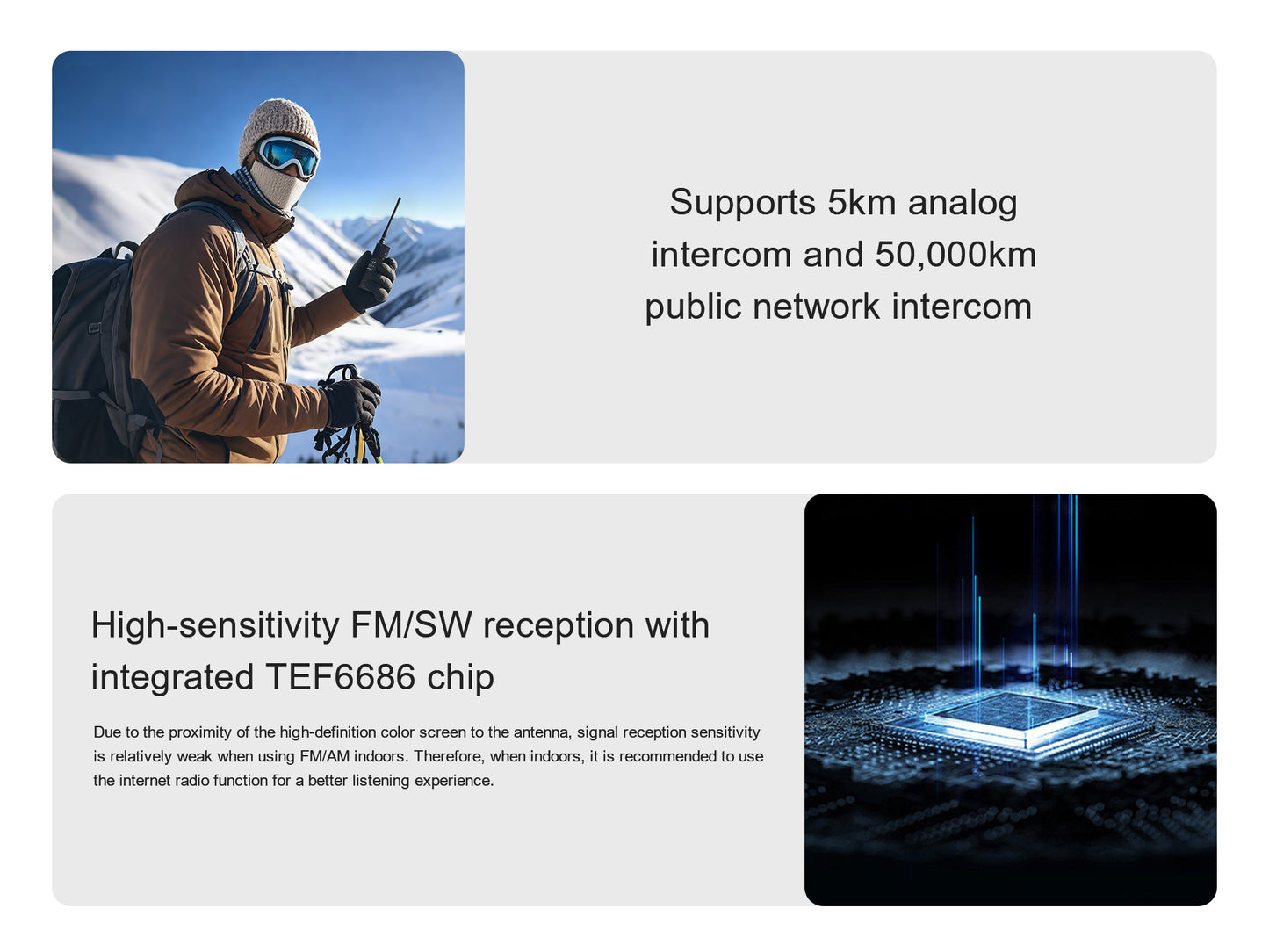 CHOYONG WT2 Multi-Functional Walkie Talkie