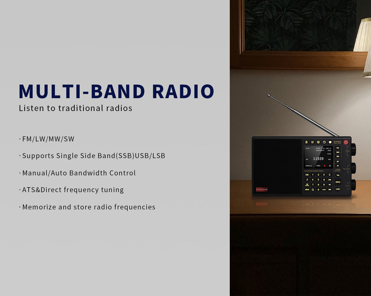 小物 TVB 朝元LC90全頻段網絡智能收音機（支持SSB和語音選廣播