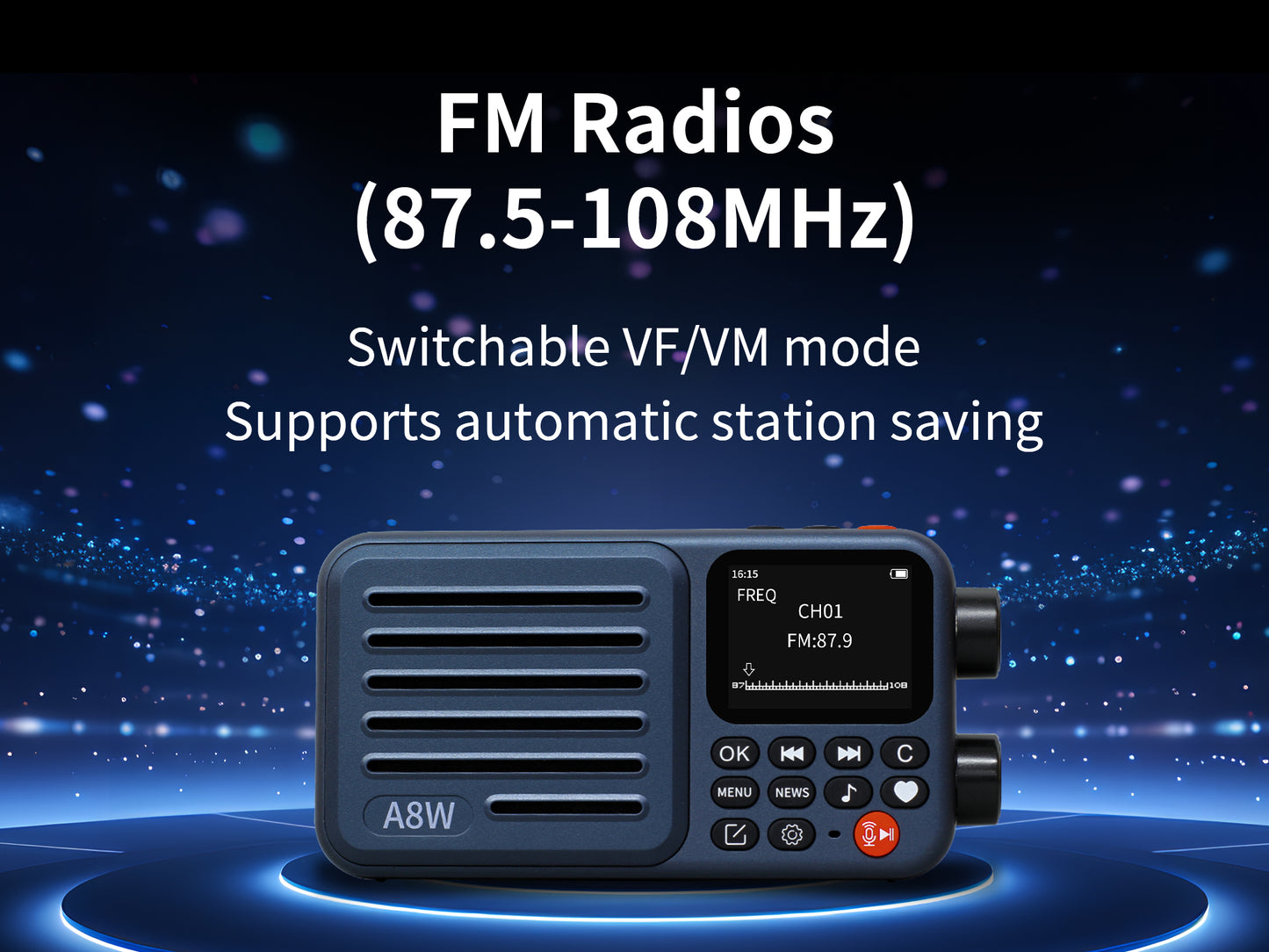 CHOYONG A8W Portable Smart Internet Radio