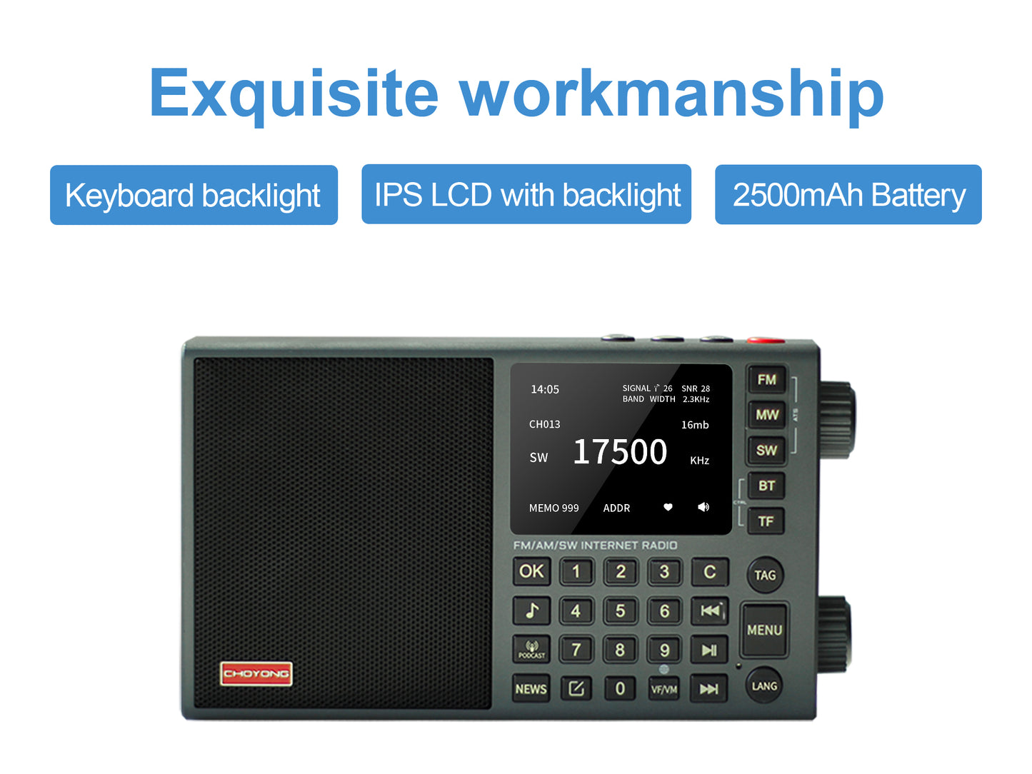 CHOYONG LC90 Mini Multi-Band Smart Internet Radio