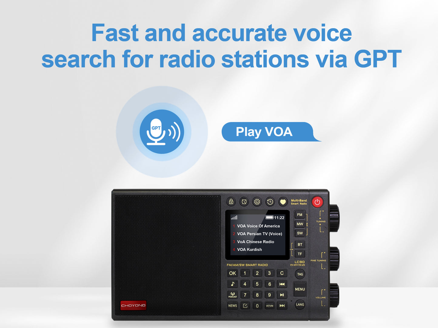 CHOYONG LC90 Multi-Band Smart Internet Radio