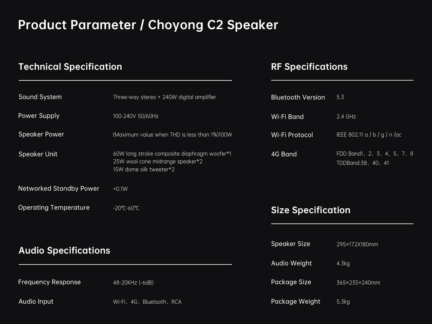 CHOYONG Maestro C2 WiFi Speaker