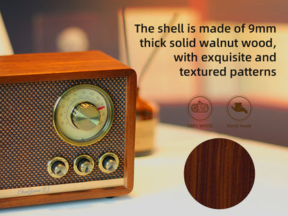 CHOYONG R1 Walnut Solid Wood Bluetooth Speaker