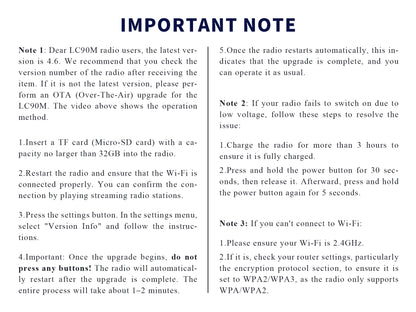 CHOYONG LC90 Mini Multi-Band Smart Internet Radio